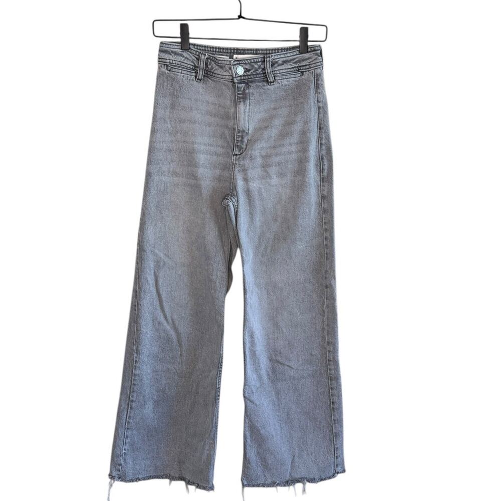 Mango Women’s Sz 4 Catherine Culotte High-Rise Jeans Light Wash